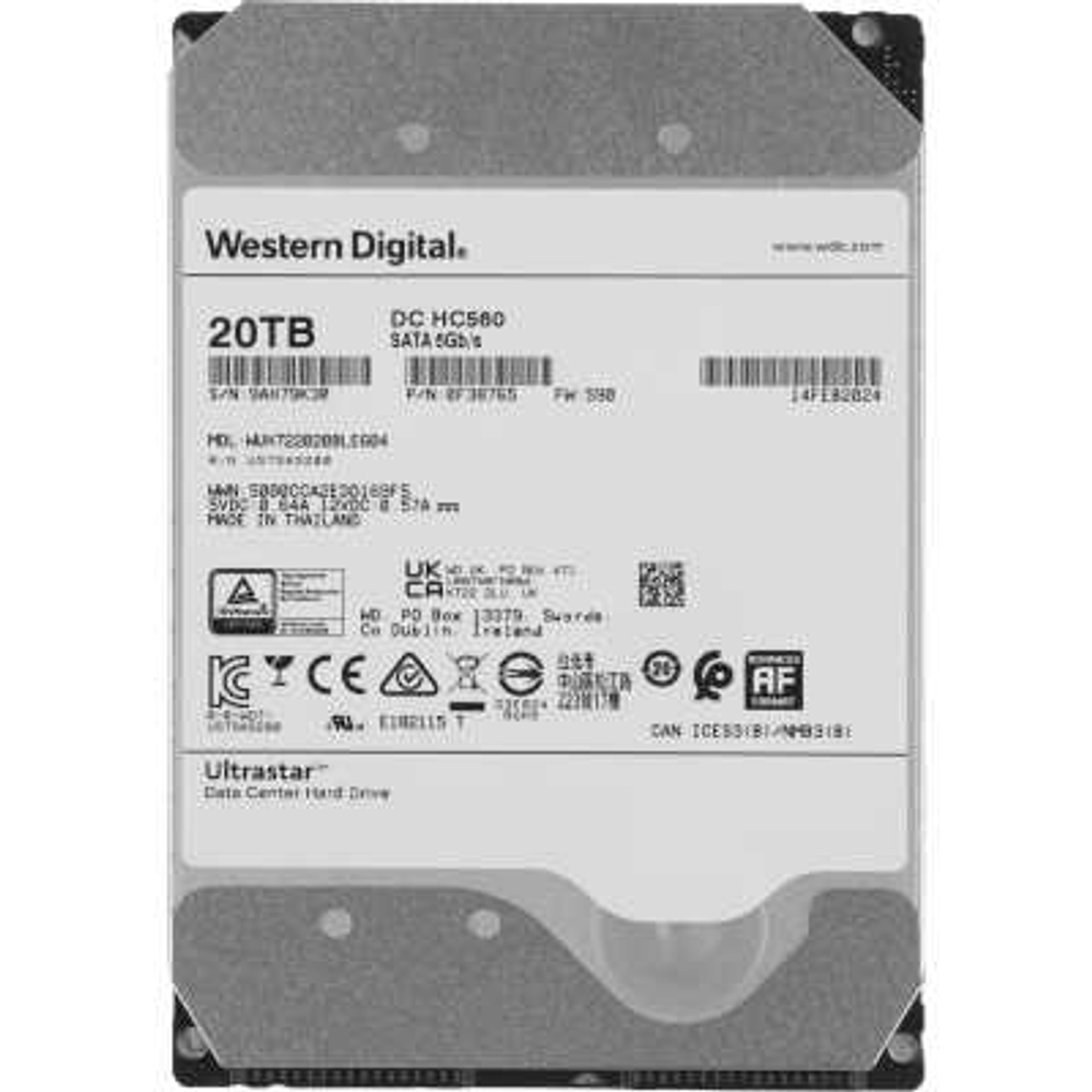Жесткий диск WD Ultrastar DC HC560 20Tb WUH722020BLE604