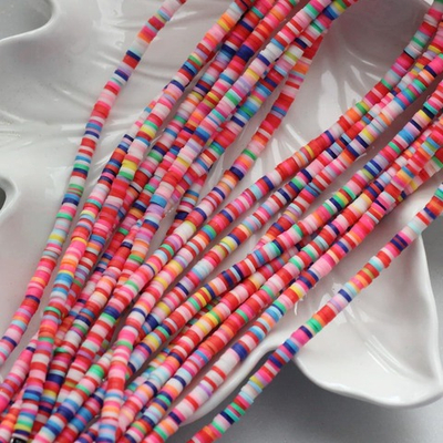 9904-микс Нить каучуковых бусин, 4мм 37см, микс