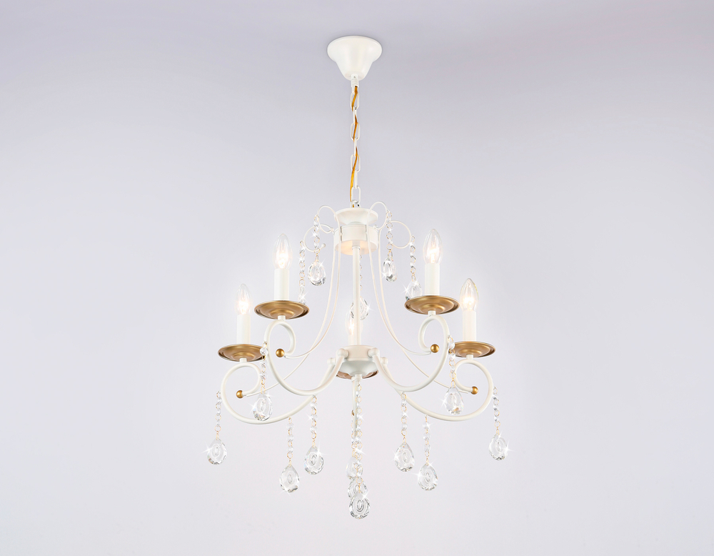 TR4916/5 WH/GD белый/золото E14/5 max 40W D550*860