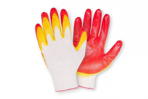 Перчатки рабочие х/б с двойным латексным покрытием Аленка упак. 10шт