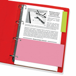 Разделитель картонный BRAUBERG, 100 листов 105х240 мм, 160 гр, ассорти