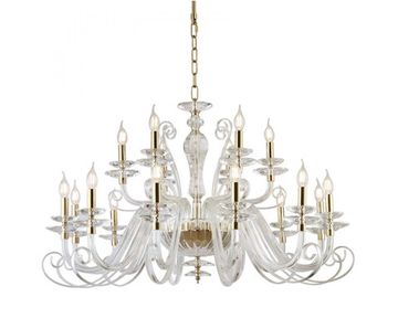Подвесная люстра 18*E14 8576+12/C gold polished золото ANNABELLE Newport