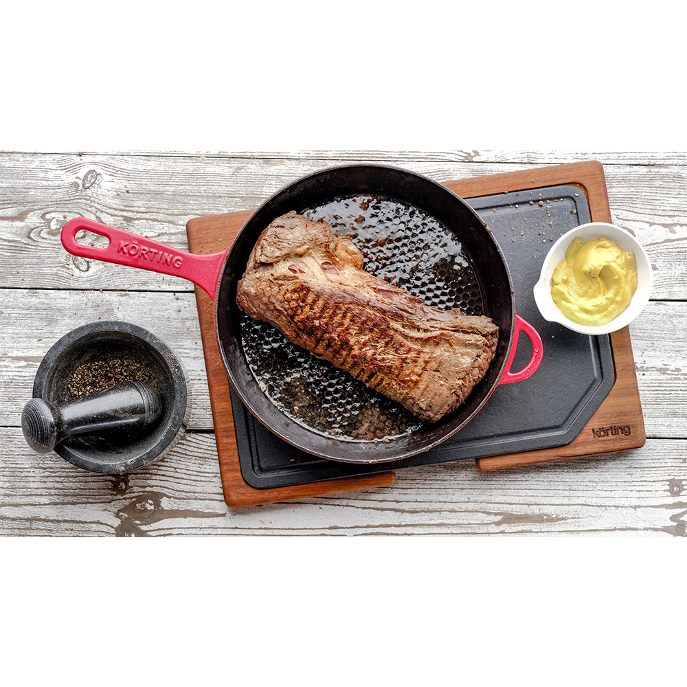 Чугунная сковорода с крышкой Korting K 1228 R фото 5