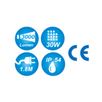 KING TONY (9TA42A) Фонарь-прожектор светодиодный, 220 В, 3000 люмен