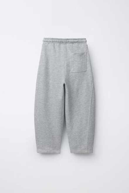 ZARA БРЮКИ BARREL С ЭТИКЕТКОЙ, СЕРЫЙ МЕЛАНЖ