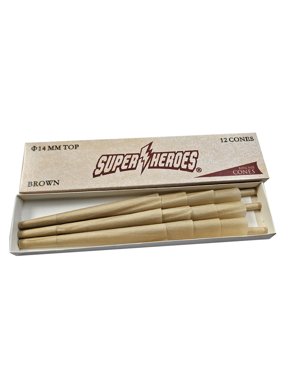 Гильзы для сигарет конические "Super Heroes" Brown 12шт
