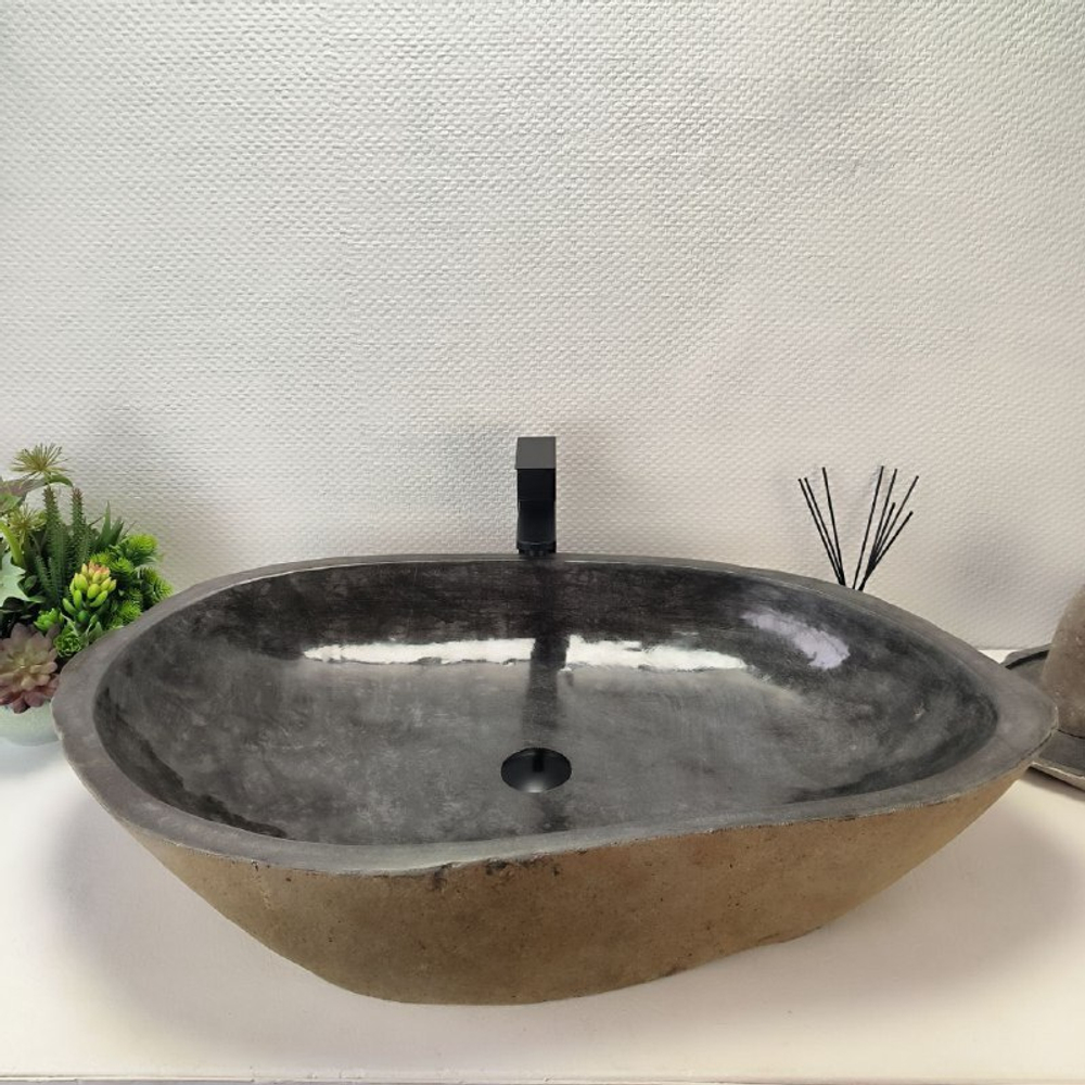 Раковина из речного камня RS-63641 (87*50*17) 0125