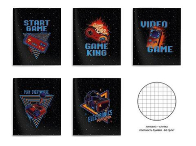 Тетрадь А5 48л. клетка "Геймер" (Schoolformat)