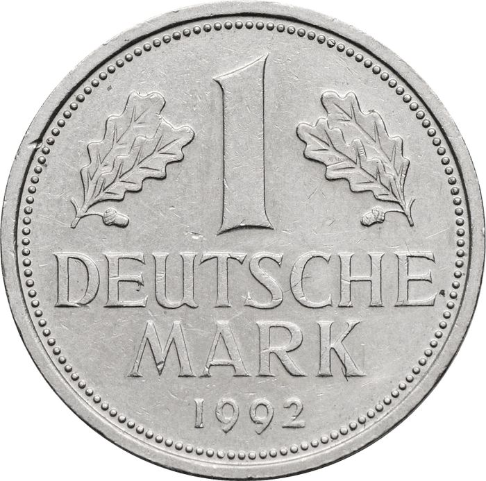 1 марка 1992 Германия (ФРГ)
