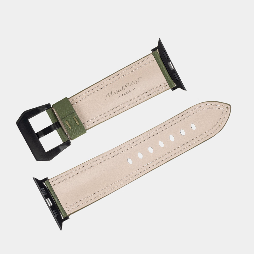 Ремешок для Apple Watch Ultra 49mm из кожи Saffiano, зеленого цвета