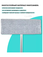 Насадка на швабру Hitt Lux Duo из микрофибры на липучке, 32x12 см