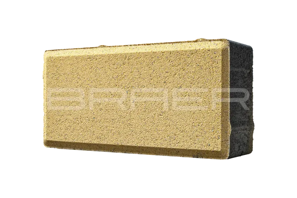 Тротуарная плитка Braer Прямоугольник, Песочный, 40 мм