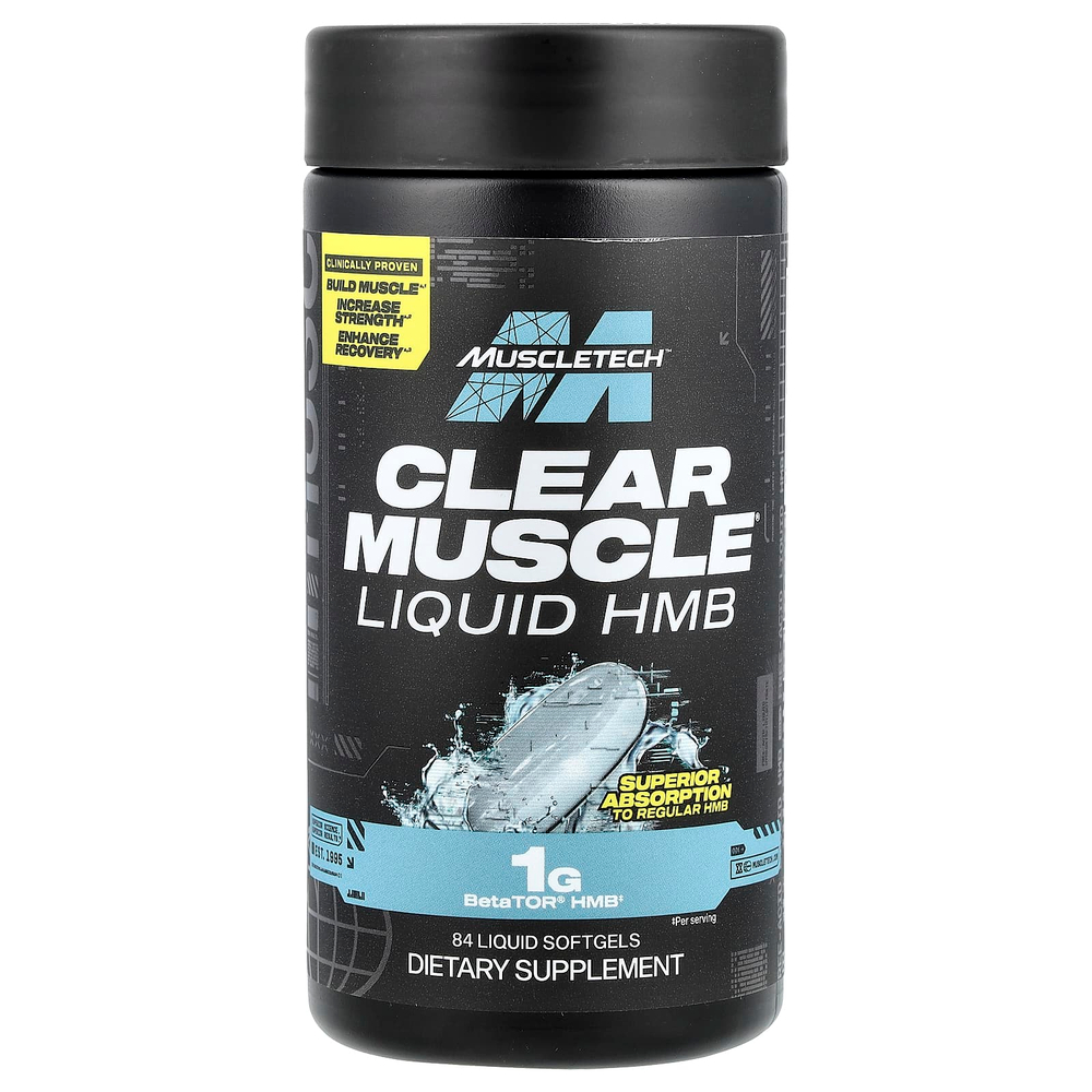 MuscleTech, Clear Muscle®, Liquid HMB, 84 капсулы