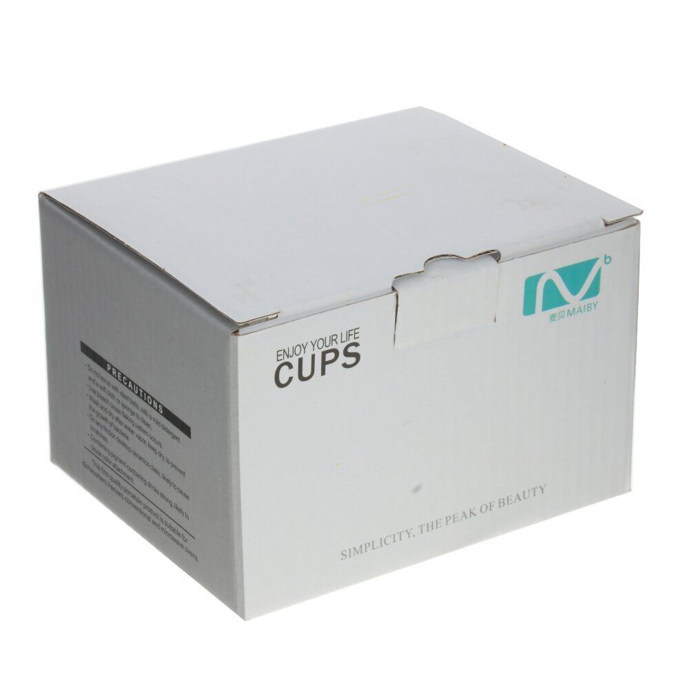 GAEM Кружка с ложкой на деревянной подставке, 300 мл, L12 W9,5 H10 см, 2в.