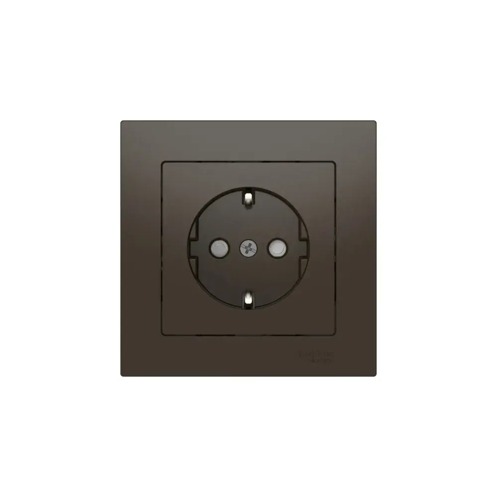 ATLASDESIGN РОЗЕТКА с заземлением со шторками, 16А, в сборе, быстрозажим. клем., МОККО