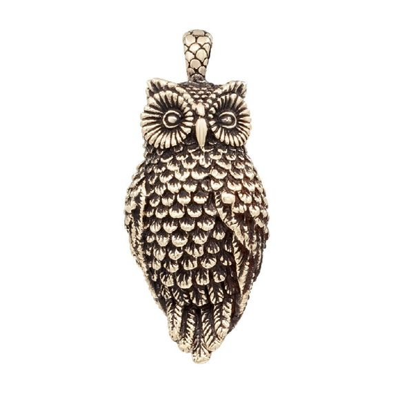 Сова - подвеска из бронзы