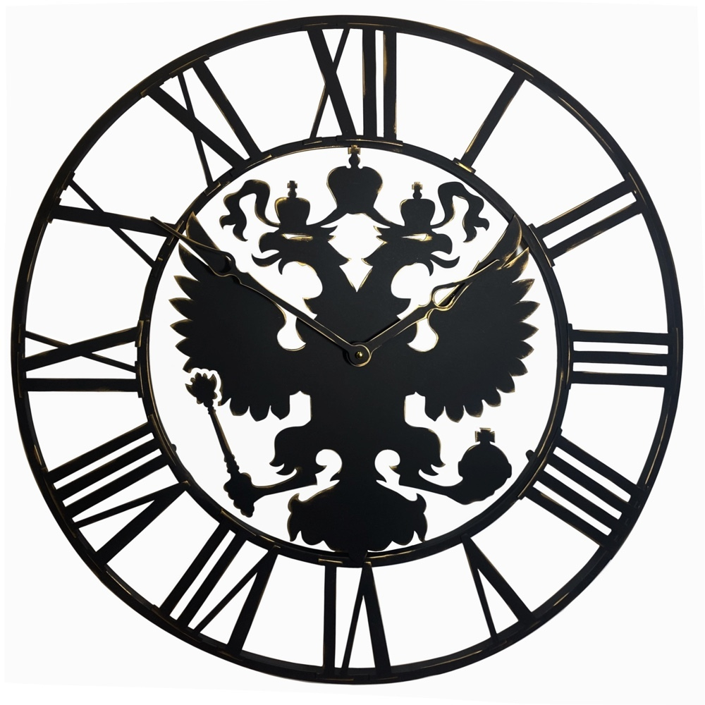 Настенные часы из металла С-040 Герб России Castita