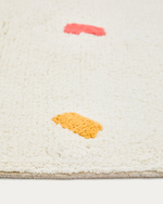 Ковер Epifania белый хлопок с разноцветными точками 90 x 150 см