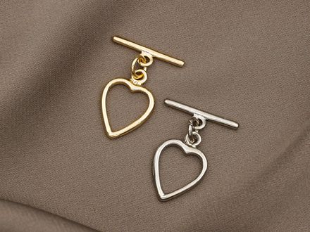 Тогл "Сердце" для украшений 16,3х16мм