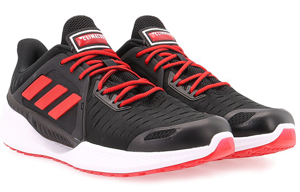 Adidas Climacool 2.0 Vent Summer.Rdy EM comfortable sports synthetic leather shock absorption and wear-resistant low-cut training running shoes men's black scarlet