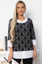Джемпер Нежный акцент (черно-белый) Б14851-18М LT Collection