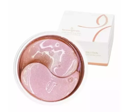 BEAUUGREEN(БЬЮТИГРИН) Омолаживающие гидрогелевые патчи для глаз с экстрактом граната и рубиновой пудрой 60 шт