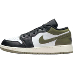 Jordan Air Jordan 1 Low top Basketball Shoes Black Green Unisex