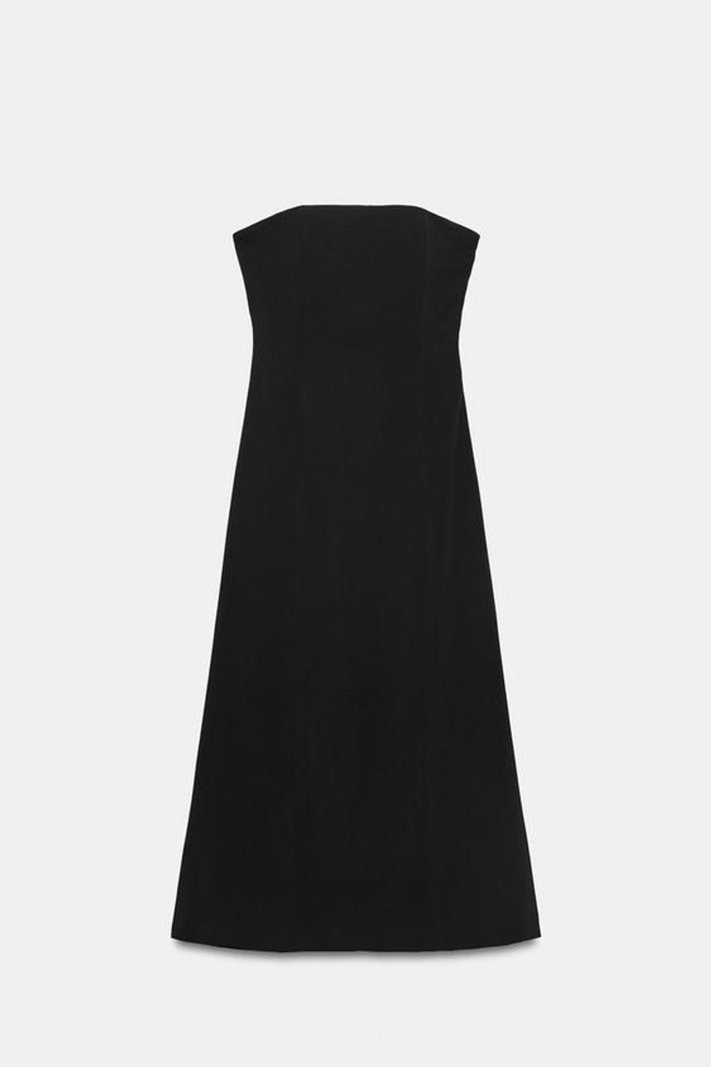 ZARA ПЛАТЬЕ БЕЗ БРЕТЕЛЕЙ — ZW COLLECTION, ЧЕРНЫЙ