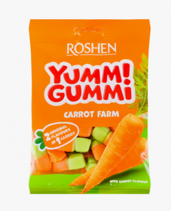 Конфеты Roshen желейные yummi gummi carrot farm, 70 г