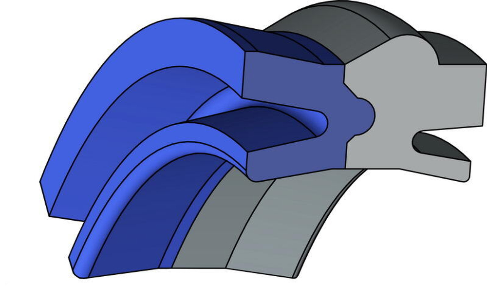 A854-018/1 PU Пневматическое грязесъёмное уплотнение штока для тяжёлых условий эксплуатации 18-28-10,4