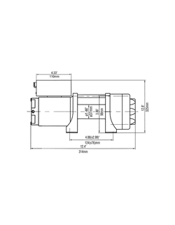 Лебёдка электрическая 12V Runva 2500 lbs 1140 кг