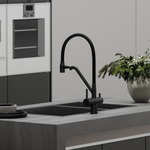Смеситель для кухни Sancos Dora с гибким изливом, цвет матовый черный/черный, арт. SC4003MB