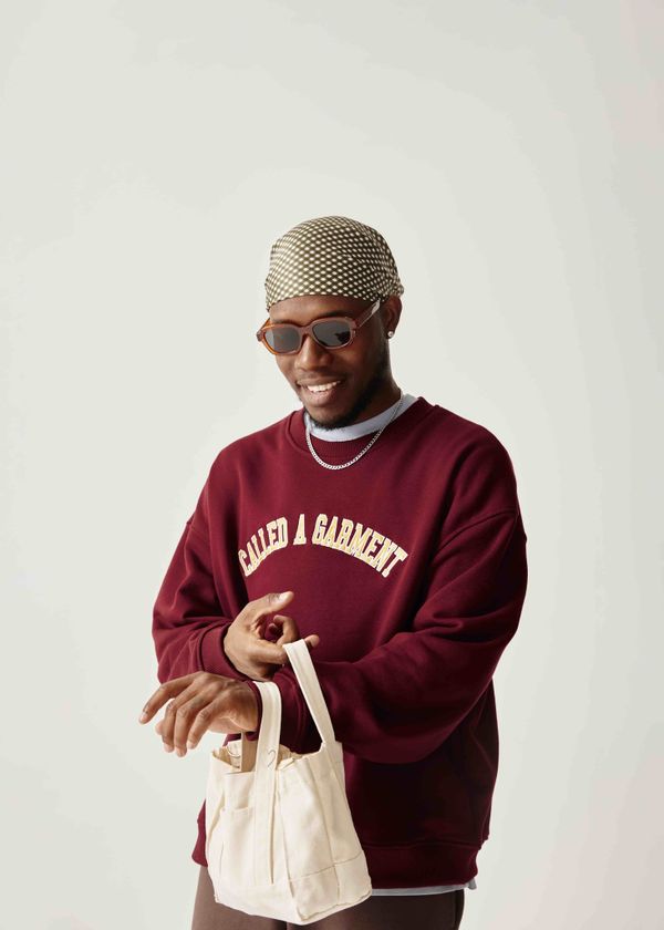 Толстовка College вишневая - фото 31