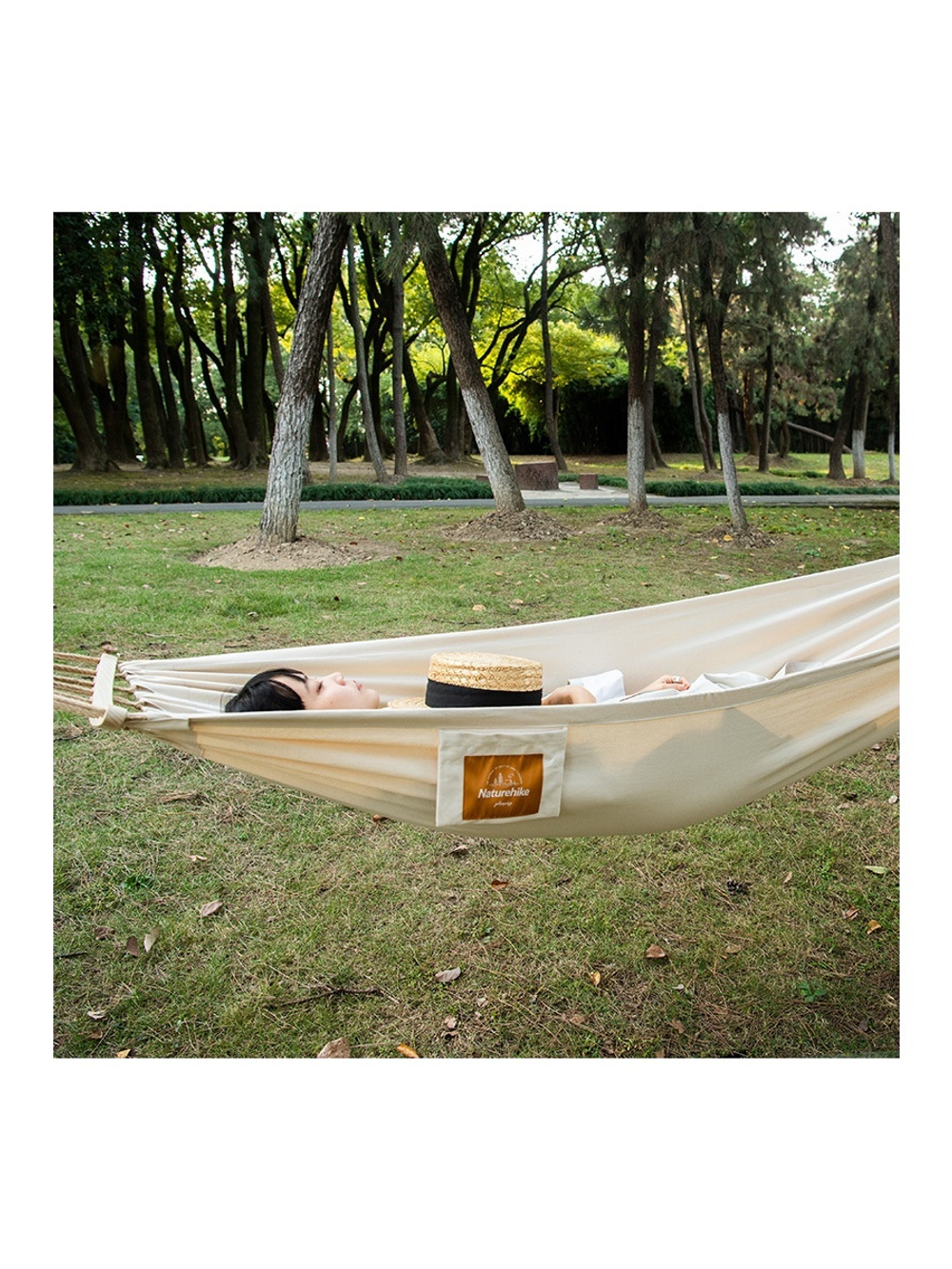 Гамак Naturehike, туристический, хлопковый, бежевый