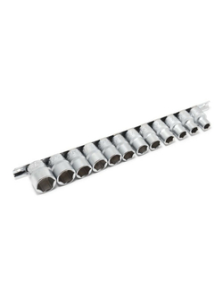 Набор головок 12пр. 1/2''6гр.(10-19,22,24мм), на планке Forsage F-4121-5