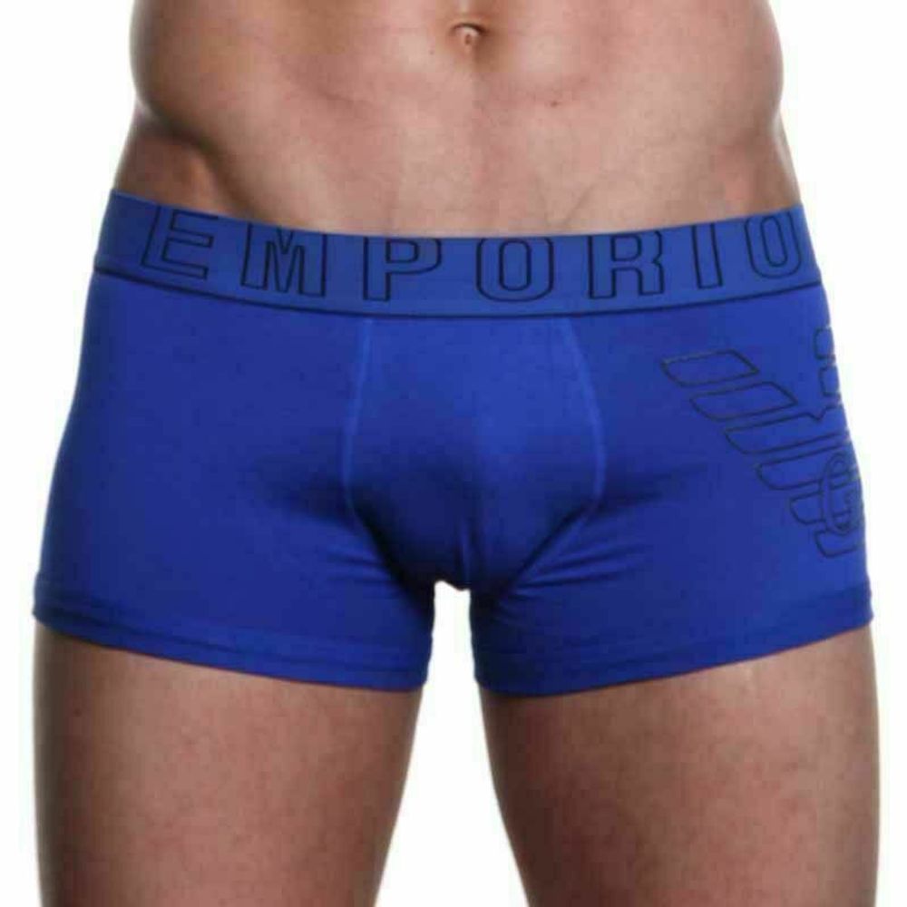 Мужские трусы хипсы синие Emporio Armani Eagle Blue Boxer