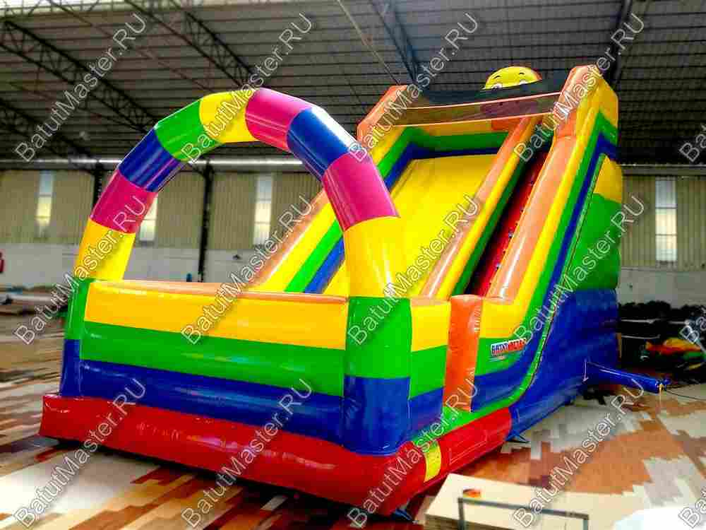 Детский надувной батут-горка "Без радуги никуда" 11*5*8м