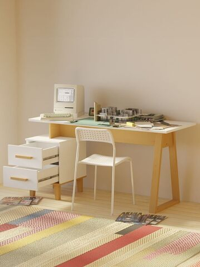 Компьютерный стол Вест белый 150х60х77 с 2 ящиками