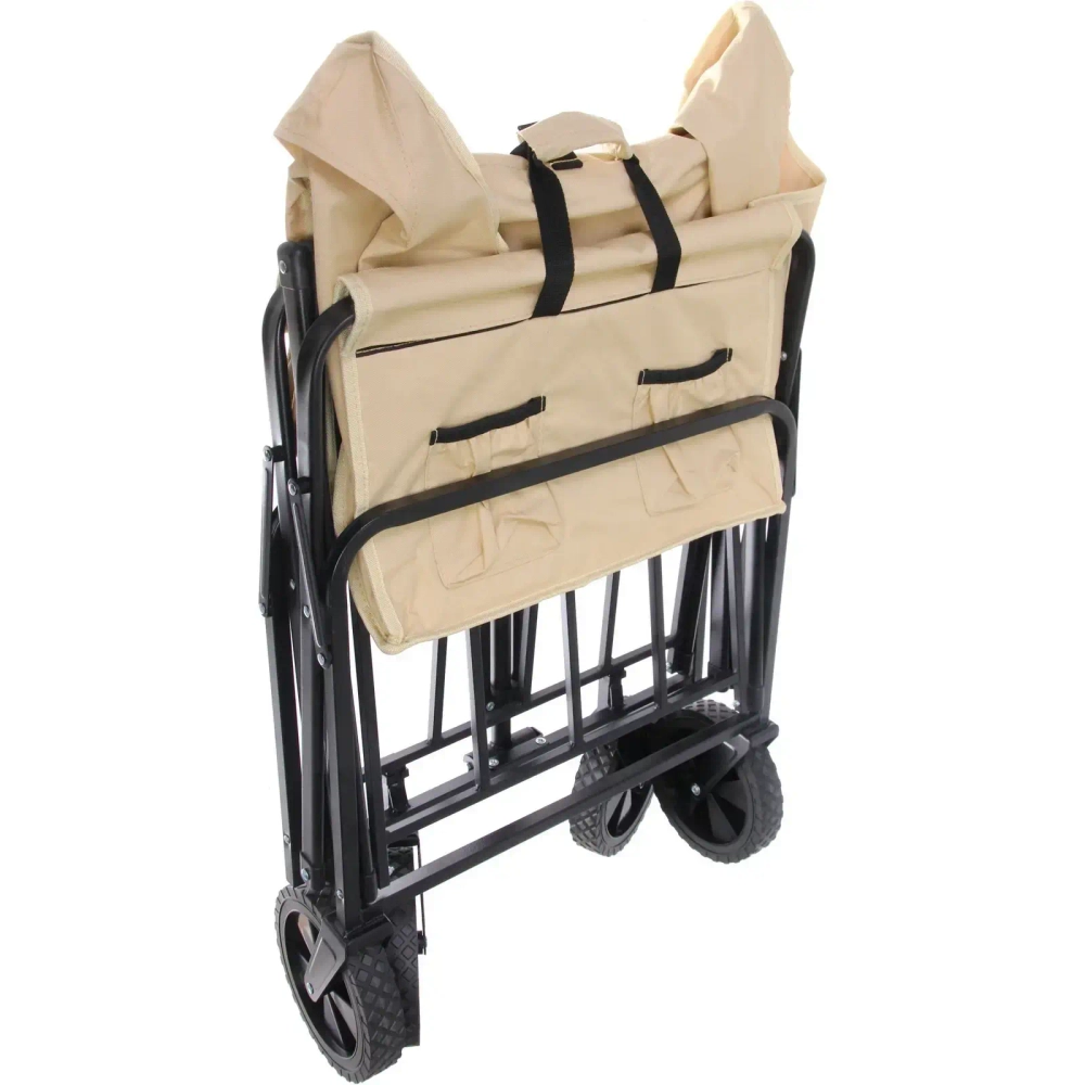 Тележка садовая складная 4 колеса 94*53*54/99см. бежевая