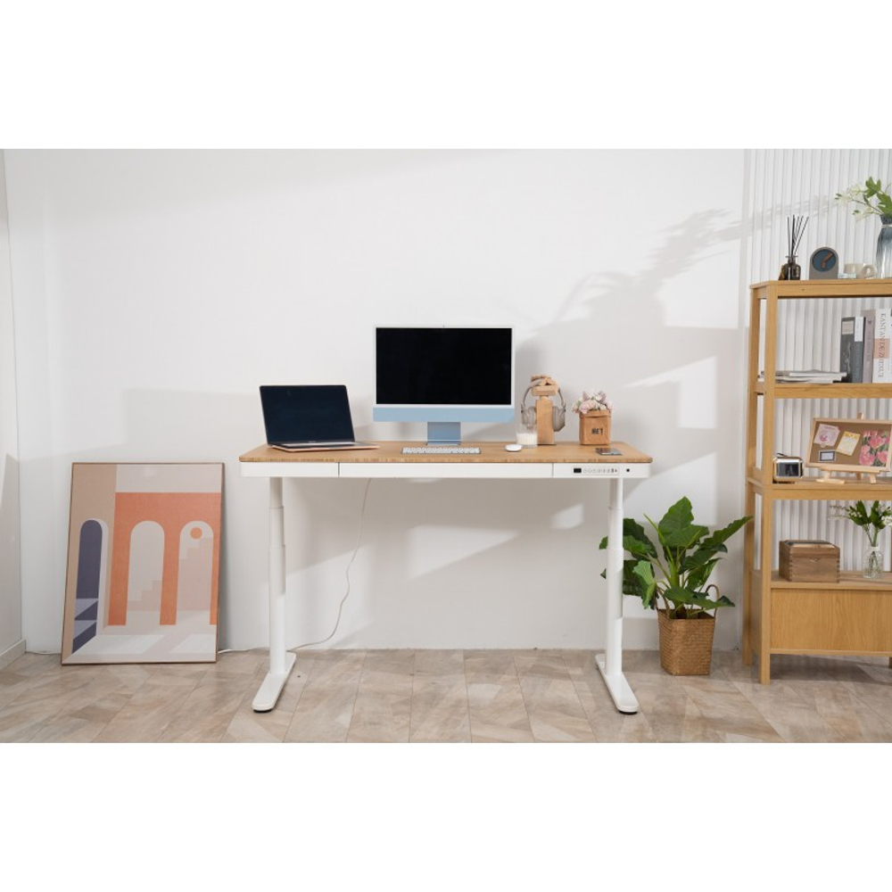 Стол для компьютера с электроприводом, QI-зарядкой и USB-портами FoxGear LIFTISCH FG-ED-55W