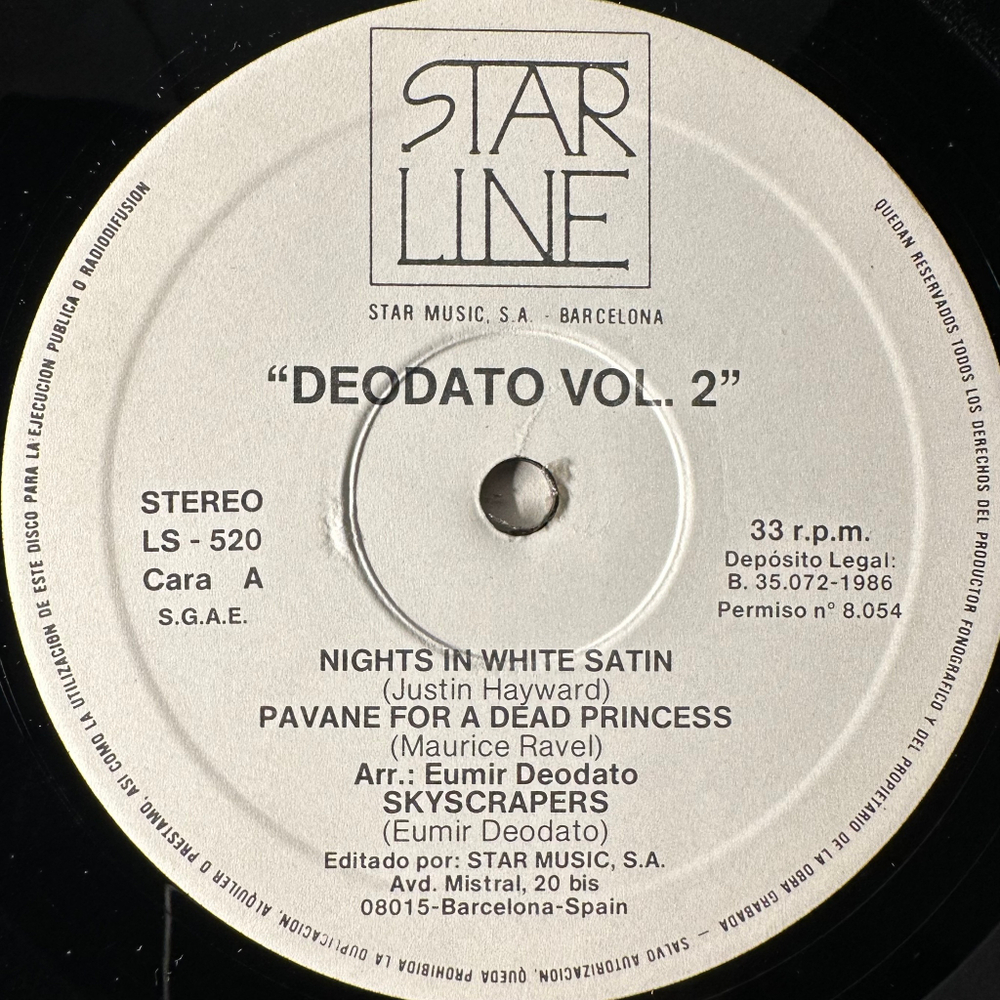 Deodato - 2001 Also Sprach Zarathustra 2LP (Европа 1986г.)