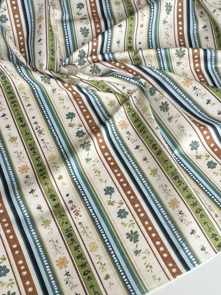 ПОЛОСКИ НЕЖНЫЕ ЦВЕТЫ, 100% хлопок 2