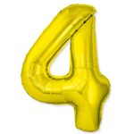Шар фольгированный Цифра 4 101 см (Золотой)