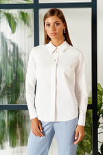 22618 Блузка женская (молочный)