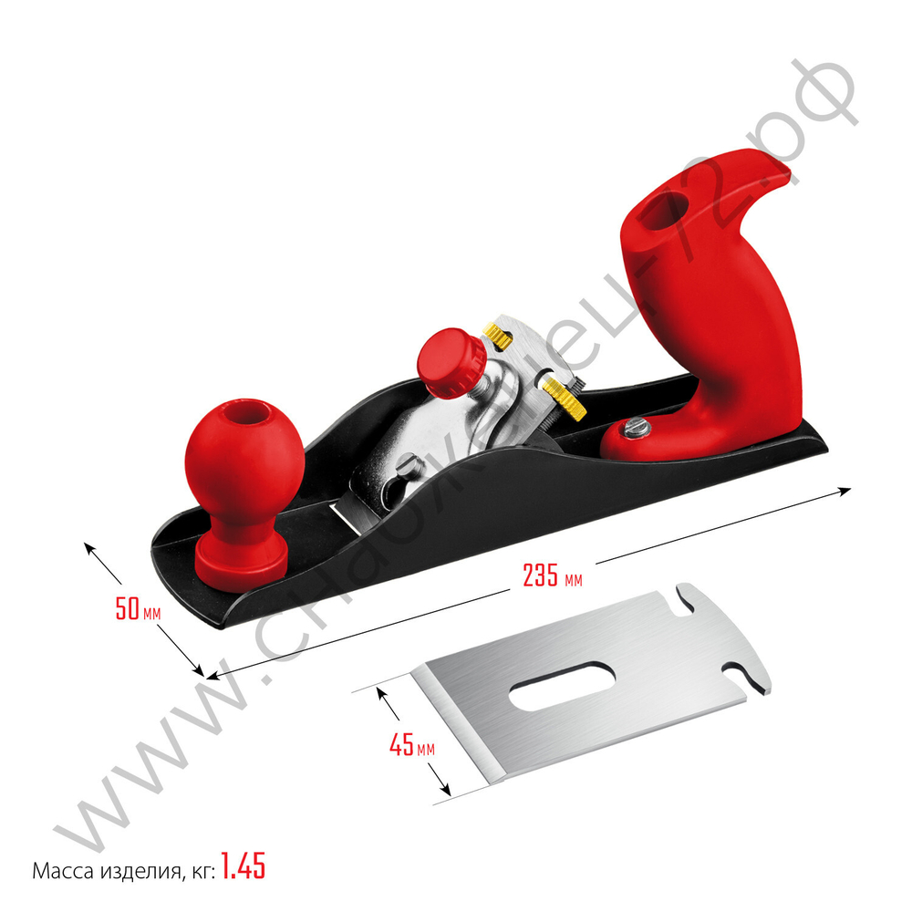 ЗУБР С240 235х50 мм, Металлический рубанок (18640-23)