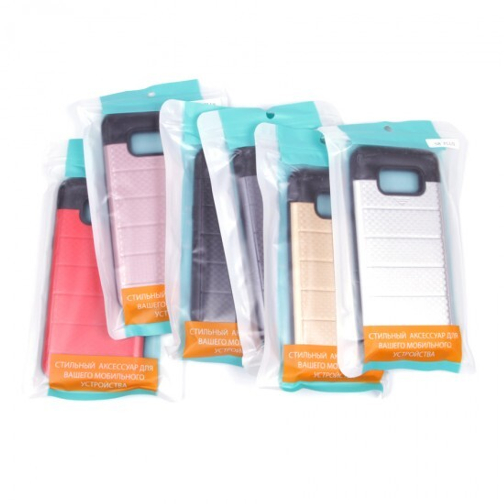 Чехол с вырезами под пластиковые карты для Samsung Galaxy S8 Plus, 009464 Розовое золото