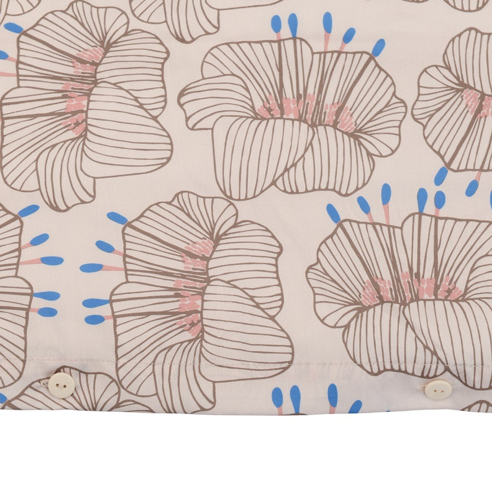 Комплект постельного белья из сатина с принтом "Цветы" из коллекции prairie, 200х220 см