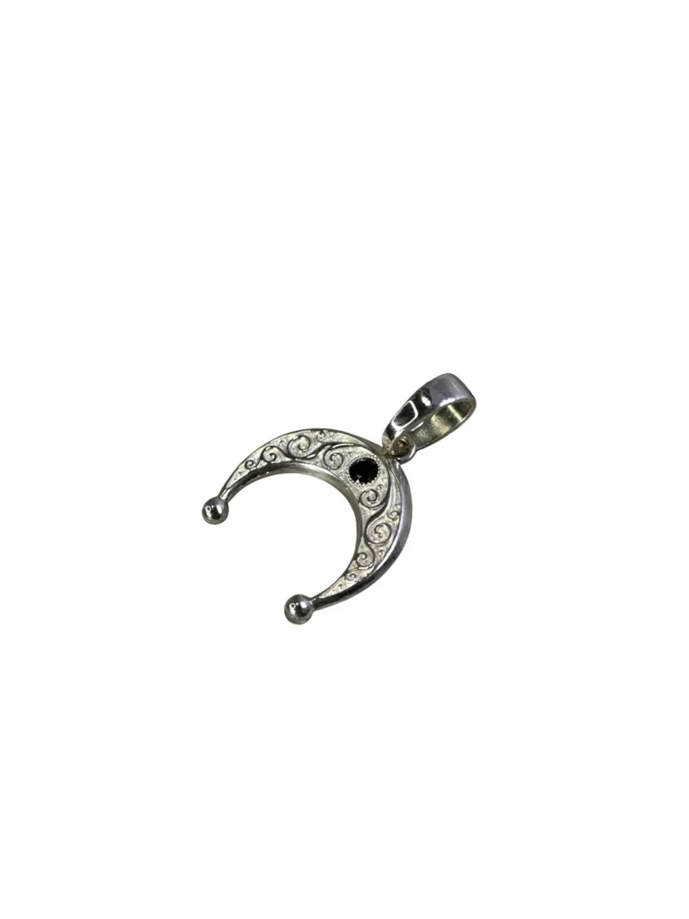 Лунница узорная камень аметист МОС-56