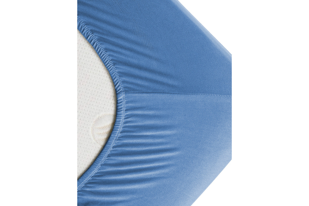 Простынь GoodNight Трикотаж 140х200х20 Синий на резинке