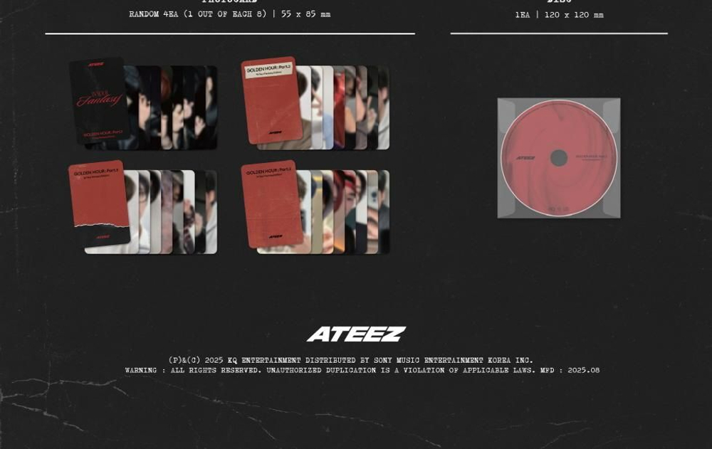 Альбом ATEEZ - GOLDEN HOUR : PART.3 IN YOUR FANTASY EDITION 12th Mini Album LIMITED Edition FANTASY Version